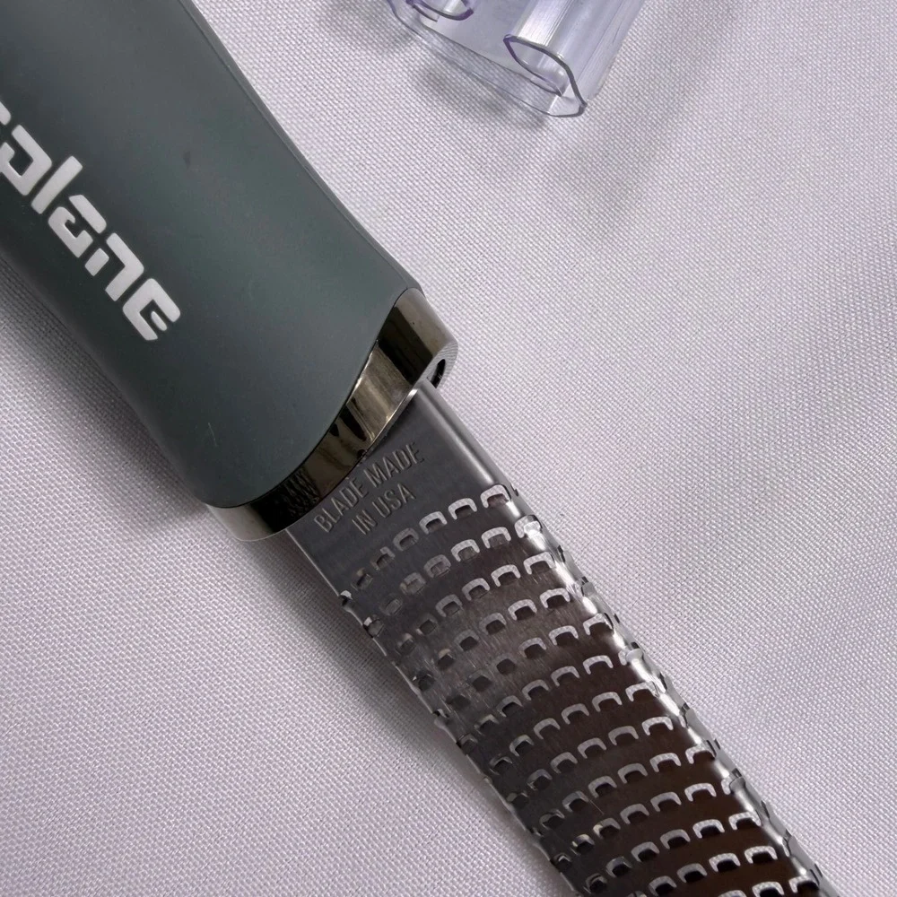 Microplane Premium Series Zester Grater Eucalyptus Gray Stainless Steel Blade